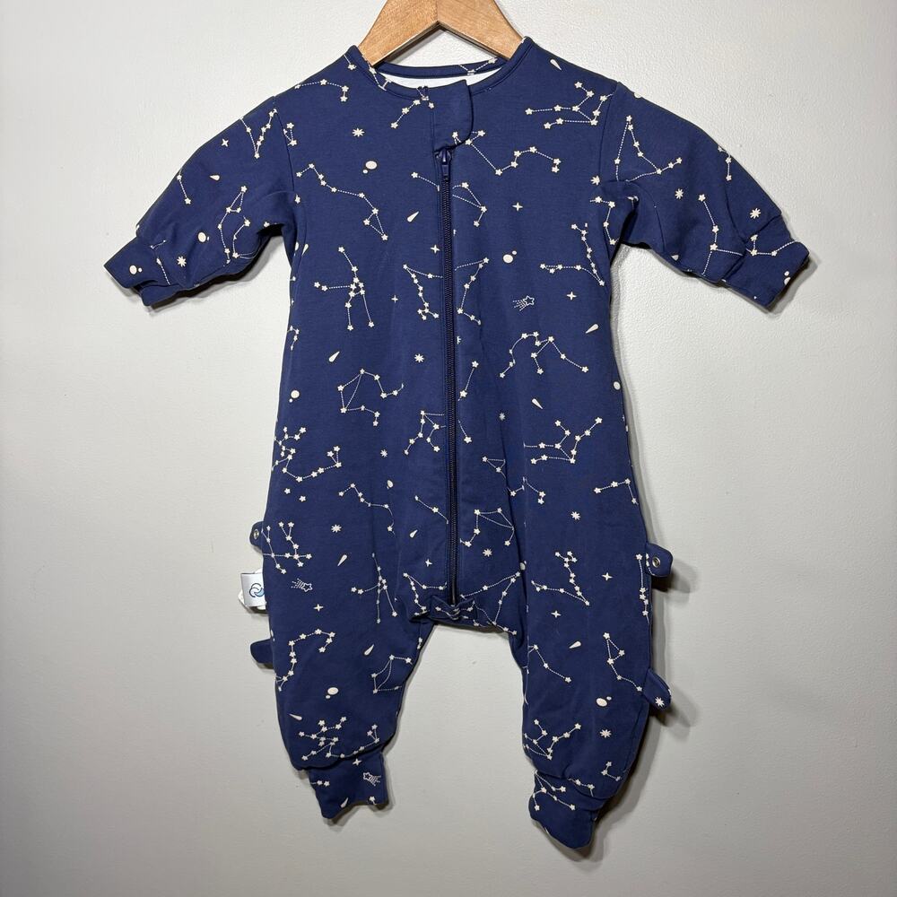 Kaiya Baby Sleep Sack Blue Celestial Organic Cotton Camel Wool Fill 1 Pc 6-18 mo